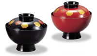 Urushi bowls with tops